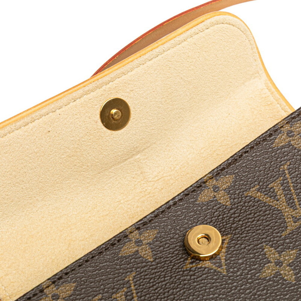 LOUIS VUITTON Authentic Brown Monogram Leather Pochette Hobo Bag - Picture 6 of 10